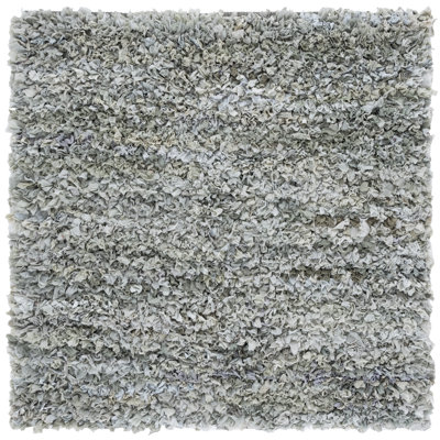 Oridatown Shag Hand Loomed Performance Solid Color Rug