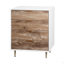 Commode haute en bois à 4 tiroirs, commode avec 4 pieds en métal, dispositif anti-basculement pour chambre à coucher, salon