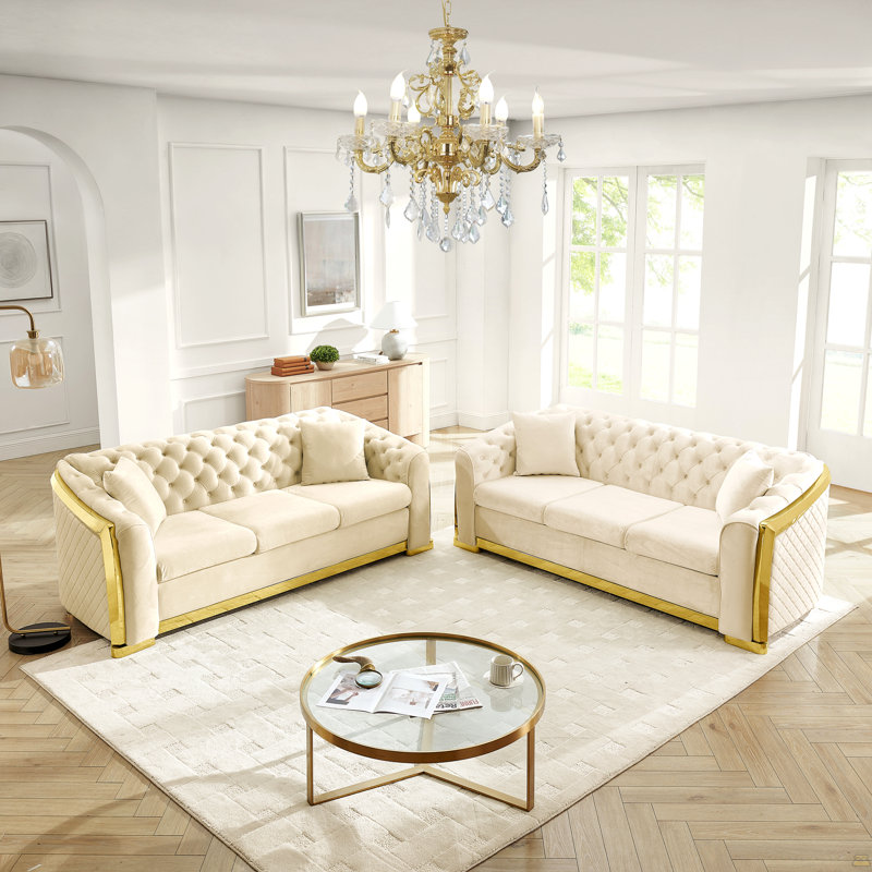 Canapé 84 po, Beige