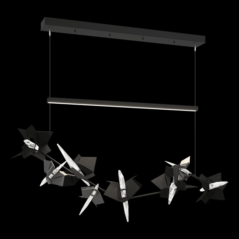 Luminaire suspendu pour îlot de cuisine Belladonna, Noir, Fer naturel
