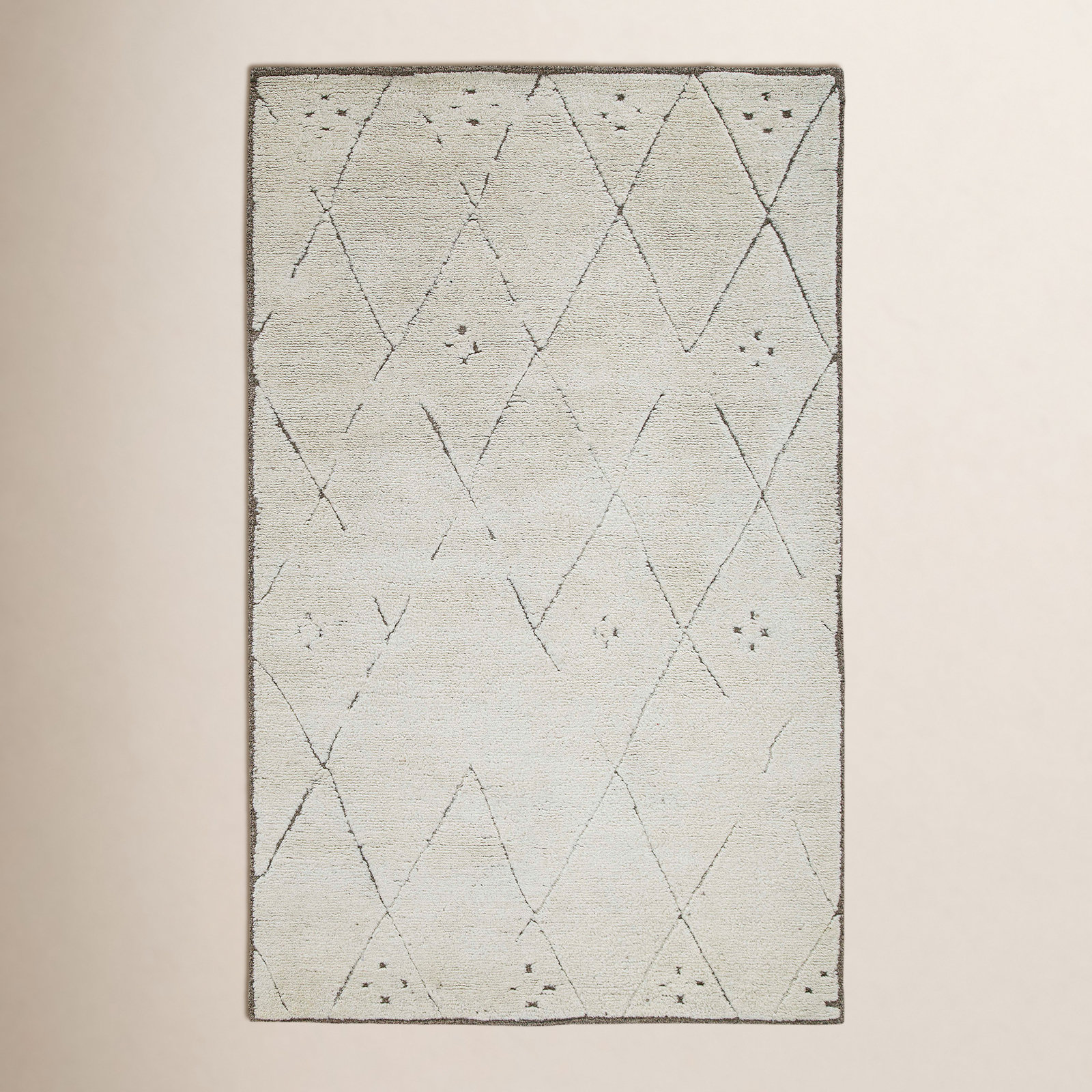 Carolan Brown Gray Hand-Tufted Wool Rug, Rectangle 3' x 5'