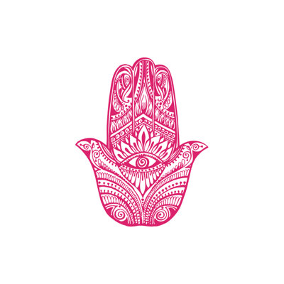 Décalcomanie murale yeux à main hamsa Eli
