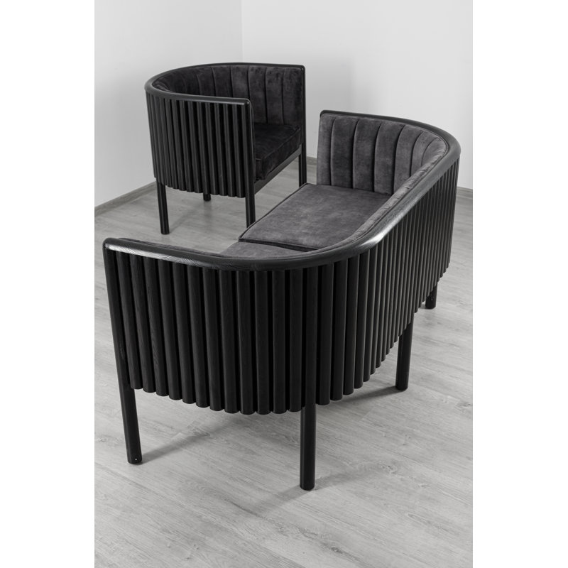 Alton Loveseat, Gray, Black
