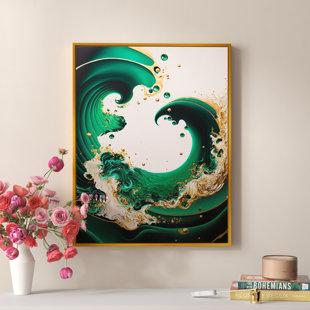 Green And Gold Wall Art