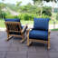 Chaise berçante d'extérieur en teck avec coussins Summerton-391446529-324852780