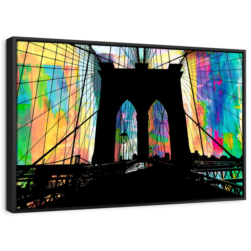 Impression sur toile Brooklyn Bridge I, H 29 po x l 43 po