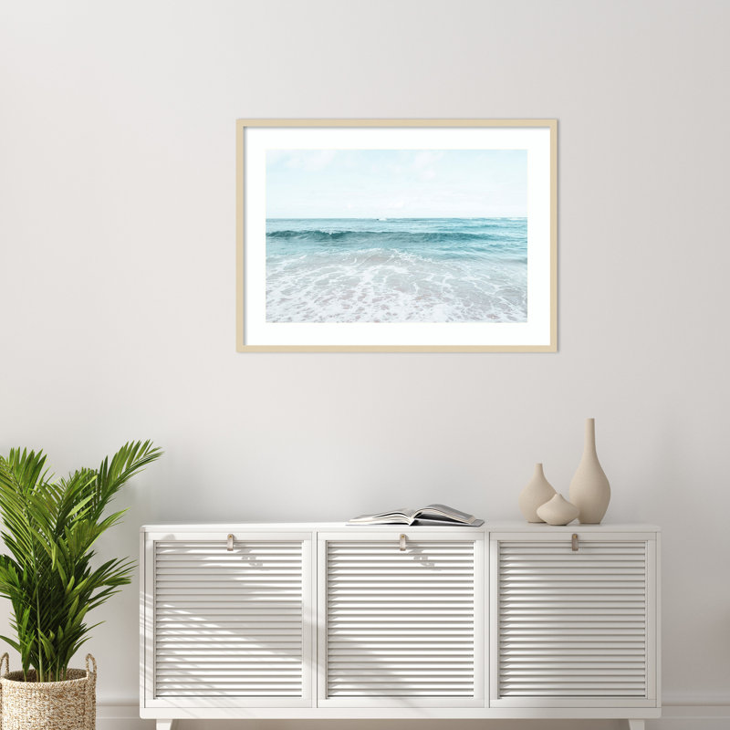 «Endless Ocean» par Elena Chukhlebova, reproduction d'art encadrée sur bois, H 30 po x l 41 po