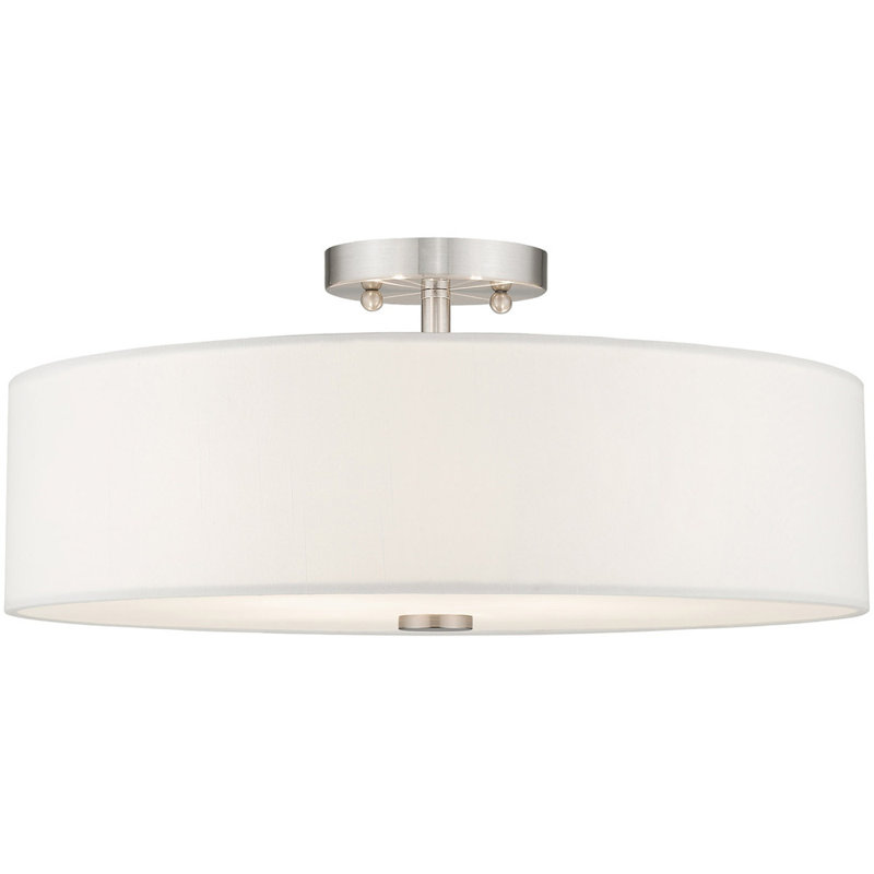 Fabric Semi Flush Mount