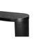 Table de 60 po pour l'entrée, 60 po, noir, pieds incurvés, plateau ovale pour décoration intérieure