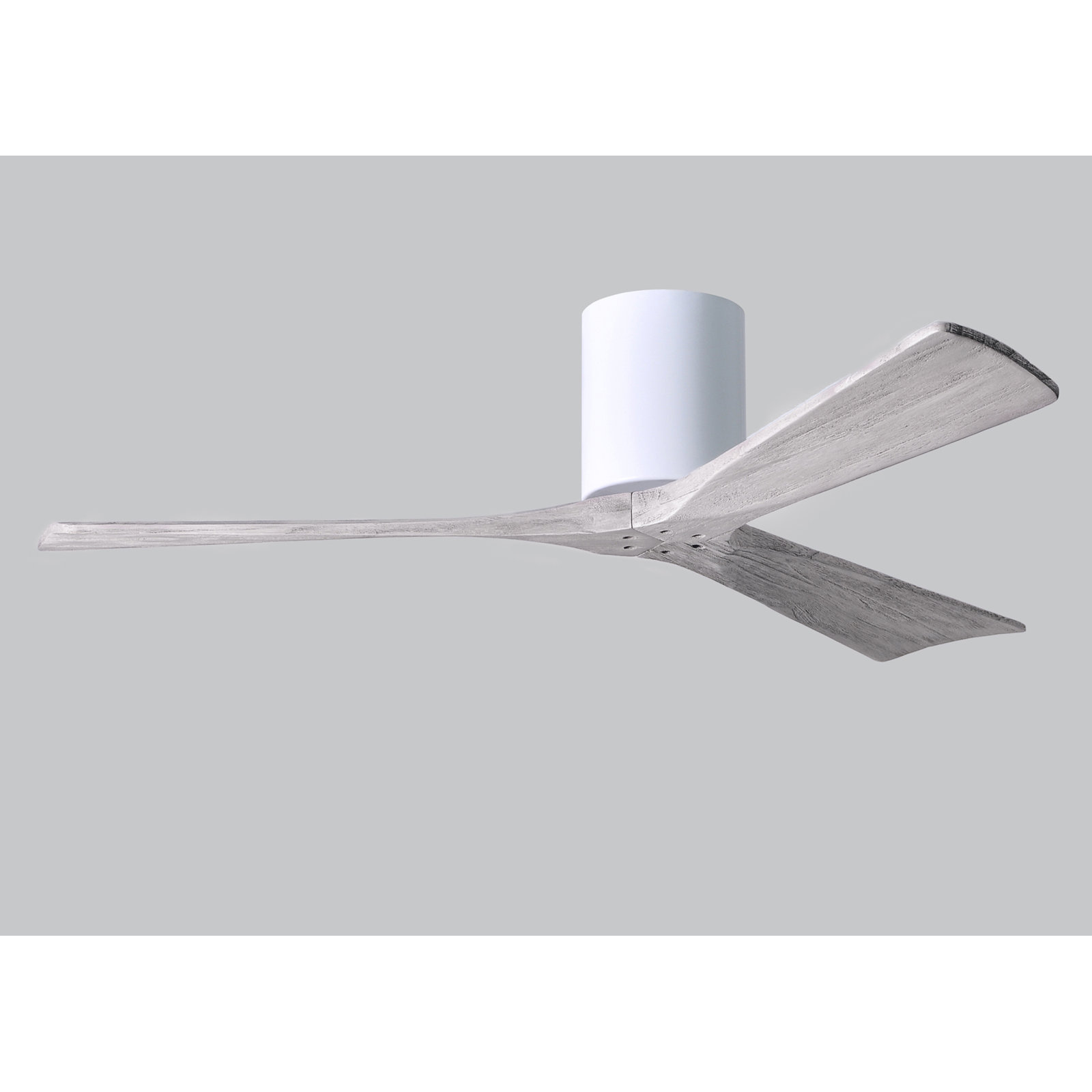 Olivier 3 Blade Ceiling Fan, Gloss White, Barn Wood Tone, 52"