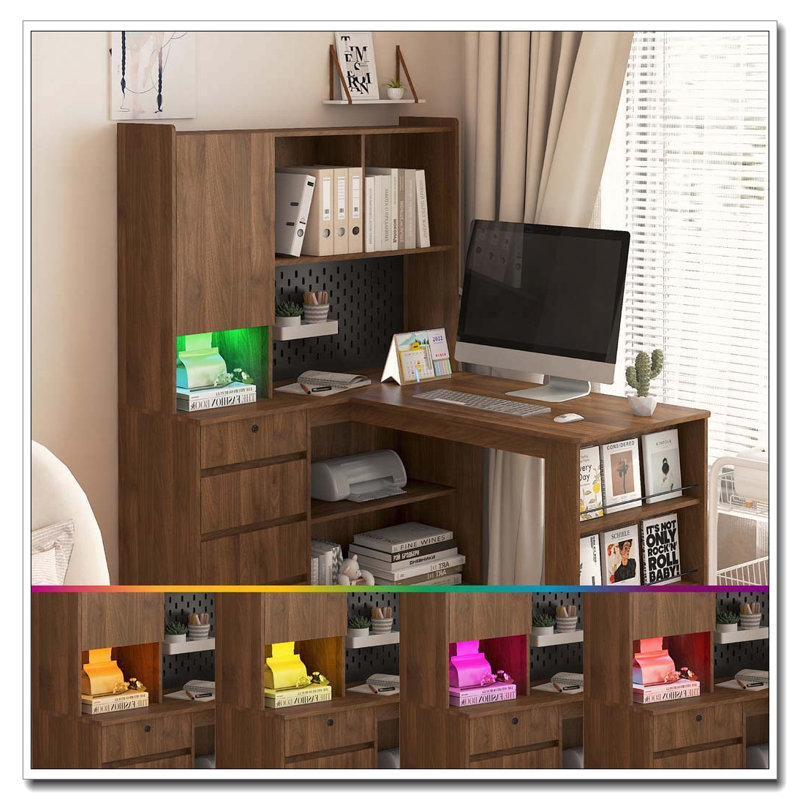 Bureau en L, Bois - 3