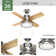36'' Loki 4 - Blade Standard Ceiling Fan with Pull Chain and Light Kit Included