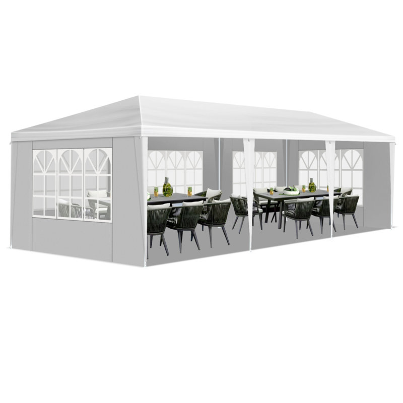 Tente de mariage 10 * 20FT avec 4 parois latérales amovibles, utilisation extérieure pour la fête, le mariage, le marché