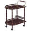 Chariot de service à 2 tablettes Merlot and Brass