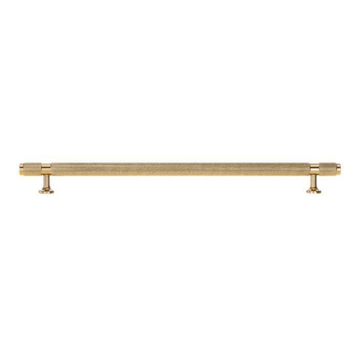 Polished Gold "Rivet" T-Bar Knurled Drawer Pull, 12 3/5"