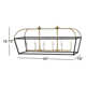 Tate 6-Light Chain-Hung Two-Tone Linear Chandelier