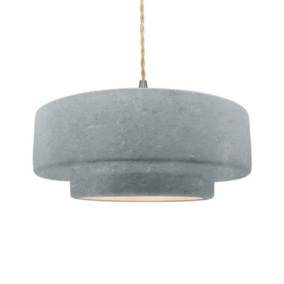 Luminaire suspendu tambour 1 lumière Gela