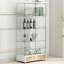 Vitrine moderne en verre avec grands tiroirs-1137119022