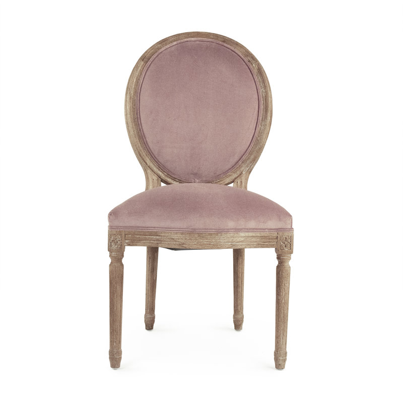 Galvin Upholstered Dining Chair, Dusty Rose Velvet