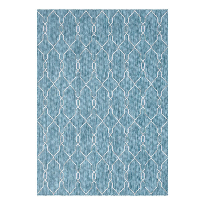 Geometric Indoor / Outdoor Rug, Rectangle 7'1" x 10'