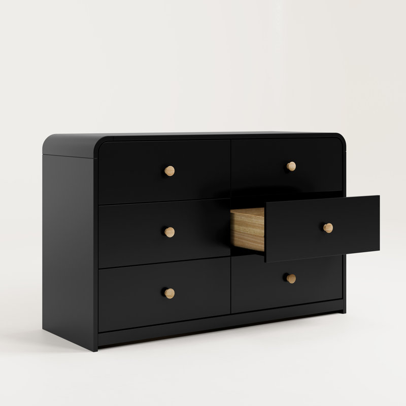 Commode 6 tiroirs Storkcraft Santos, Noir, noir, noir, noir