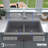 Karran Quartz 34'' X 21-1/4'' Double Bowl 50/50 Retrofit Farmhouse/Apron Front Kitchen Sink Kit-50597849