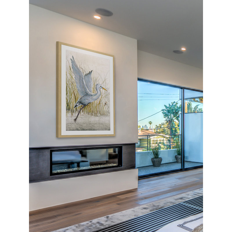 «Heron Sanctuary I», reproduction encadrée, H 18 po x l 12 po x P 1,5 po