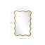 Miroir mural ondulé de 90 cm (35,3 po) avec cadre en MDF texturé corde torsadée