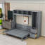 Lit escamotable en bois avec 2 tablettes et 2 tiroirs Tandie-1660981312-1660981313