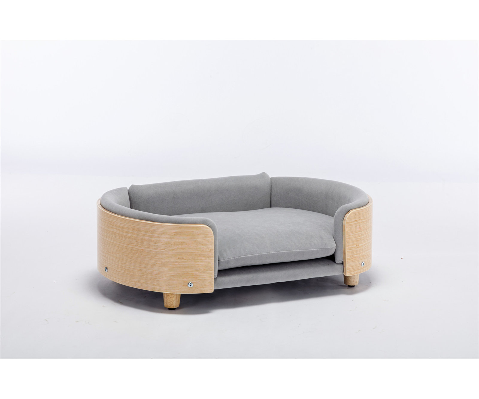 Inira Pet Bed, Light Gray/Natural, 26.77" W x 11.02" D x 38.58" H