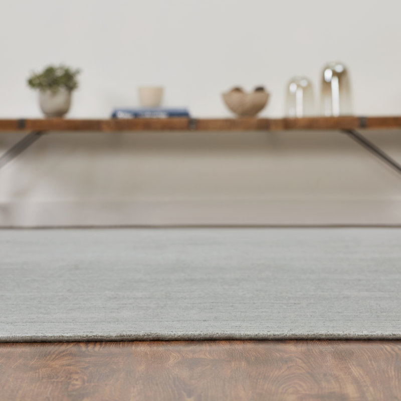 Hollmon Hand Loomed Striped Area Rug in Gray, Rectangle 10' x 14'