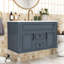 Meuble-lavabo flottant mural avec lavabo en céramique, portes et tiroirs à fermeture en douceur-130182899