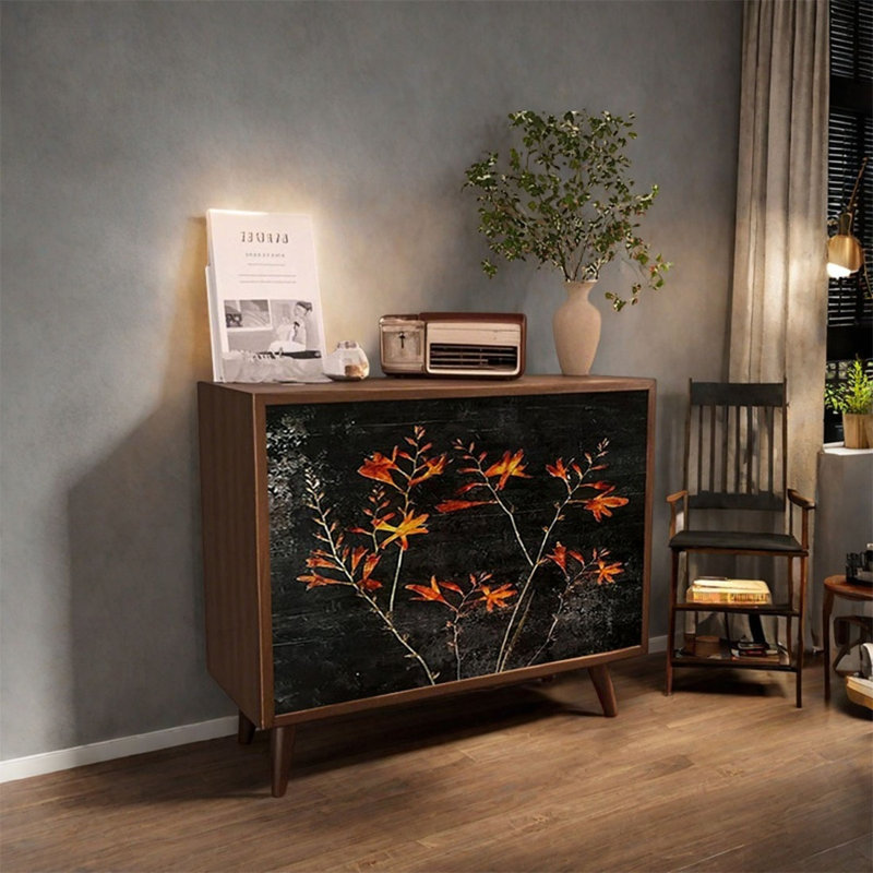 Elegant Walnut Decorative Cabinet