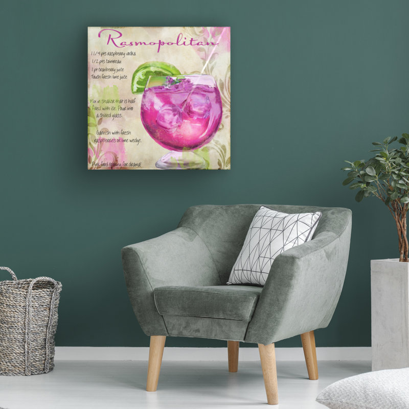 Art sur toile «Bachelor Cocktail Quartet I», H 14 po x l 14 po