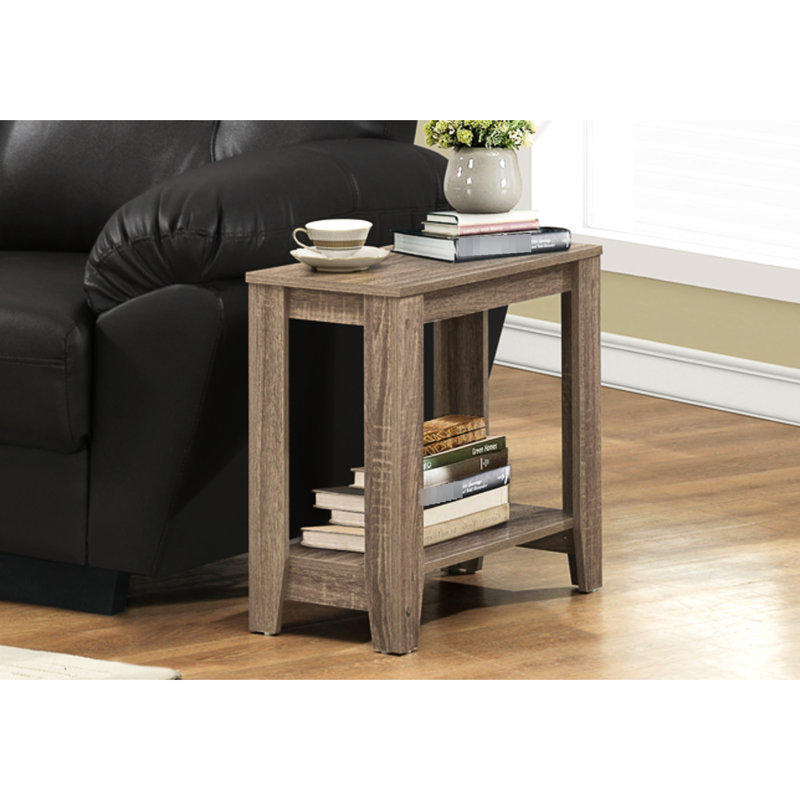 Table d'appoint de bureau rectangulaire - aspect bois taupe pour professionnalisme stratifié salon, chambre à coucher, salle familiale