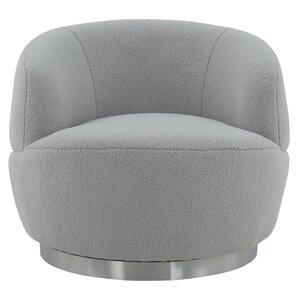 Everly Quinn Teter Upholstered Swivel Barrel Chair & Reviews | Wayfair