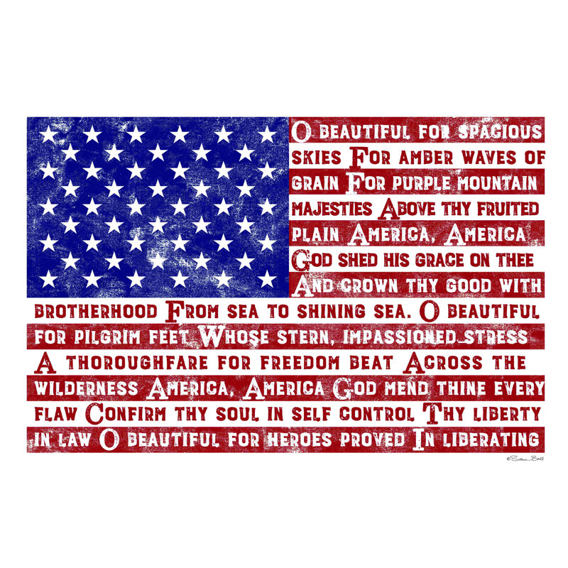 «America the Beautiful Flag», impression sur toile tendue, H 32 po x l 48 po x P 1,25 po