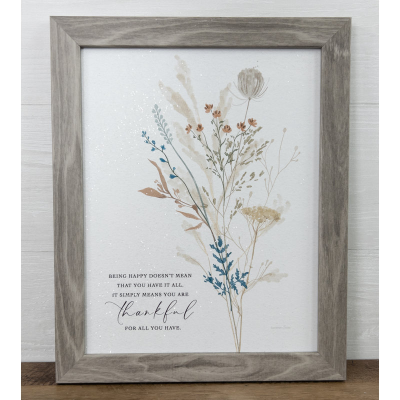 Impression encadrée, «Family / Home Being Happy Being not Don't You Have It All Thankful»