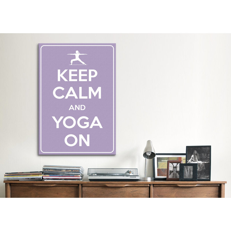 Gardez calme et yoga sur toile, impression sur toile, H 12 po x l 8 po x P 0,75 po