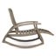 Chaise berçante grise en bois avec repose-pieds-138915523