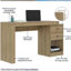 Bureau extensible en pin-128661787