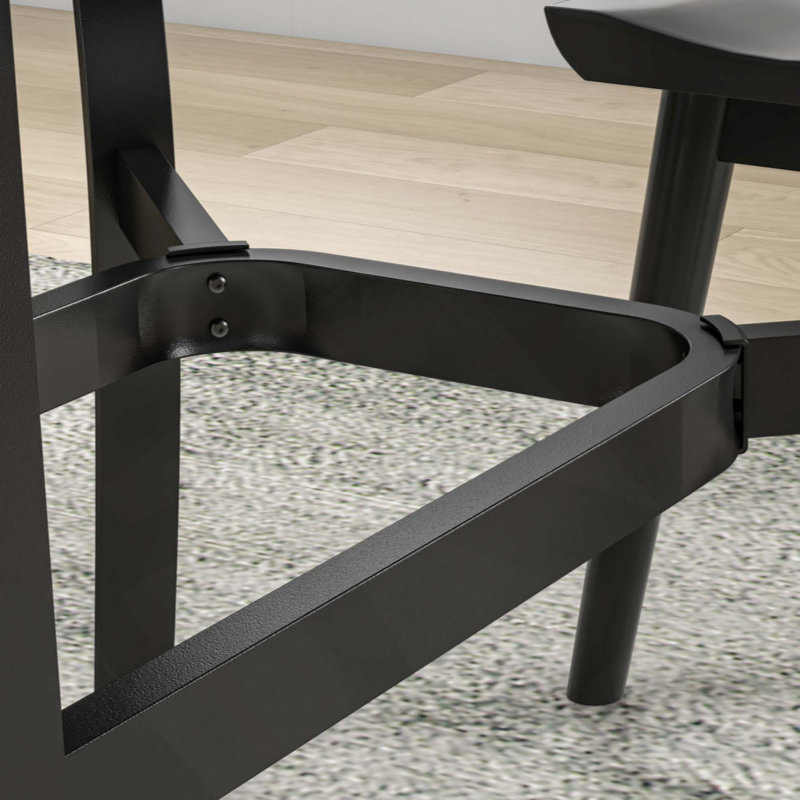 Table de salle à manger rectangulaire pour 6 personnes, table de patio rectangulaire en acier avec trou pour parasol, structure en acier pour le jardin, balcon