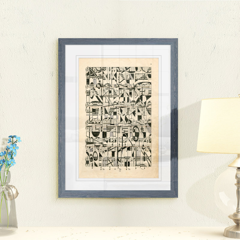 "Graphic Notes" par Paul Cezanne - reproduction d'art encadrée, H 38 po x l 28 po x P 1,25 po, Impression encadrée grise