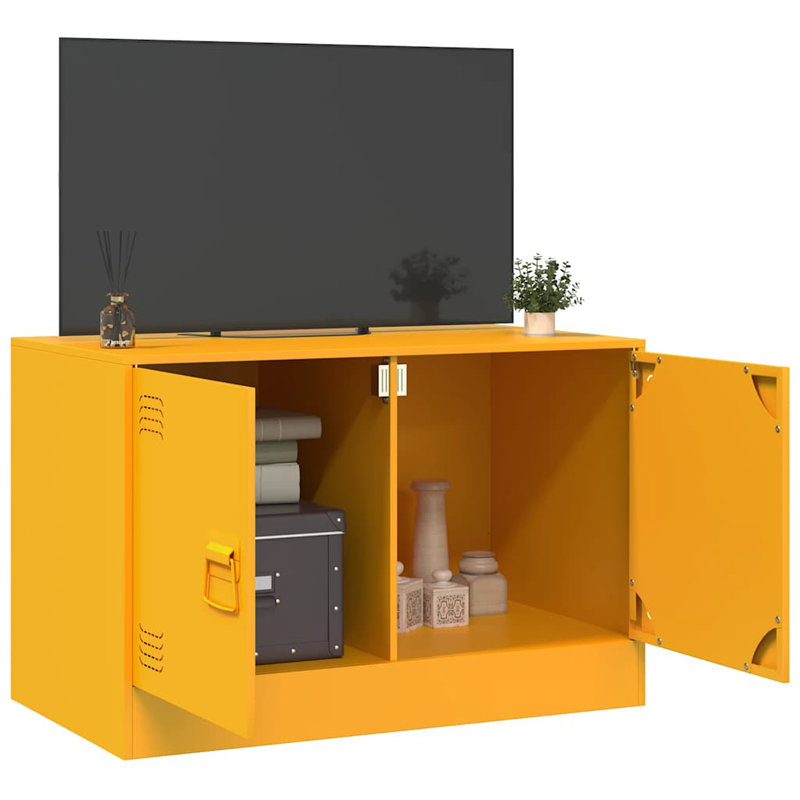 Apollonio Unfinished TV Stand for TVs up to 24", Mustard