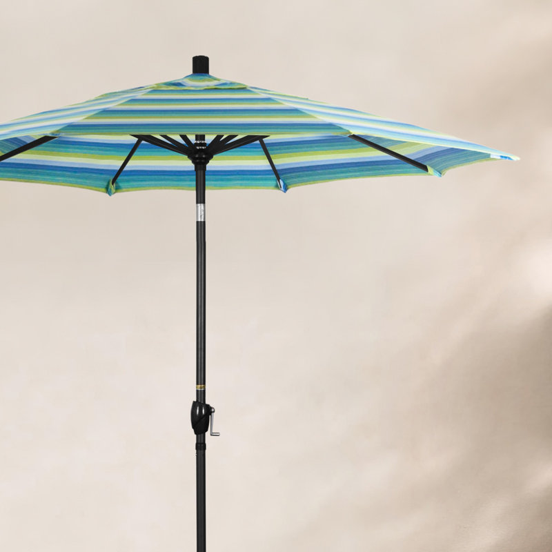 Parasol sunbrella de marché 7,5' Wallach, Sunbrella® bord de mer Séville rayé