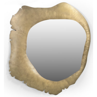 Miroir Kristin avec cadre moderne en fer forgé à la main et finition laiton