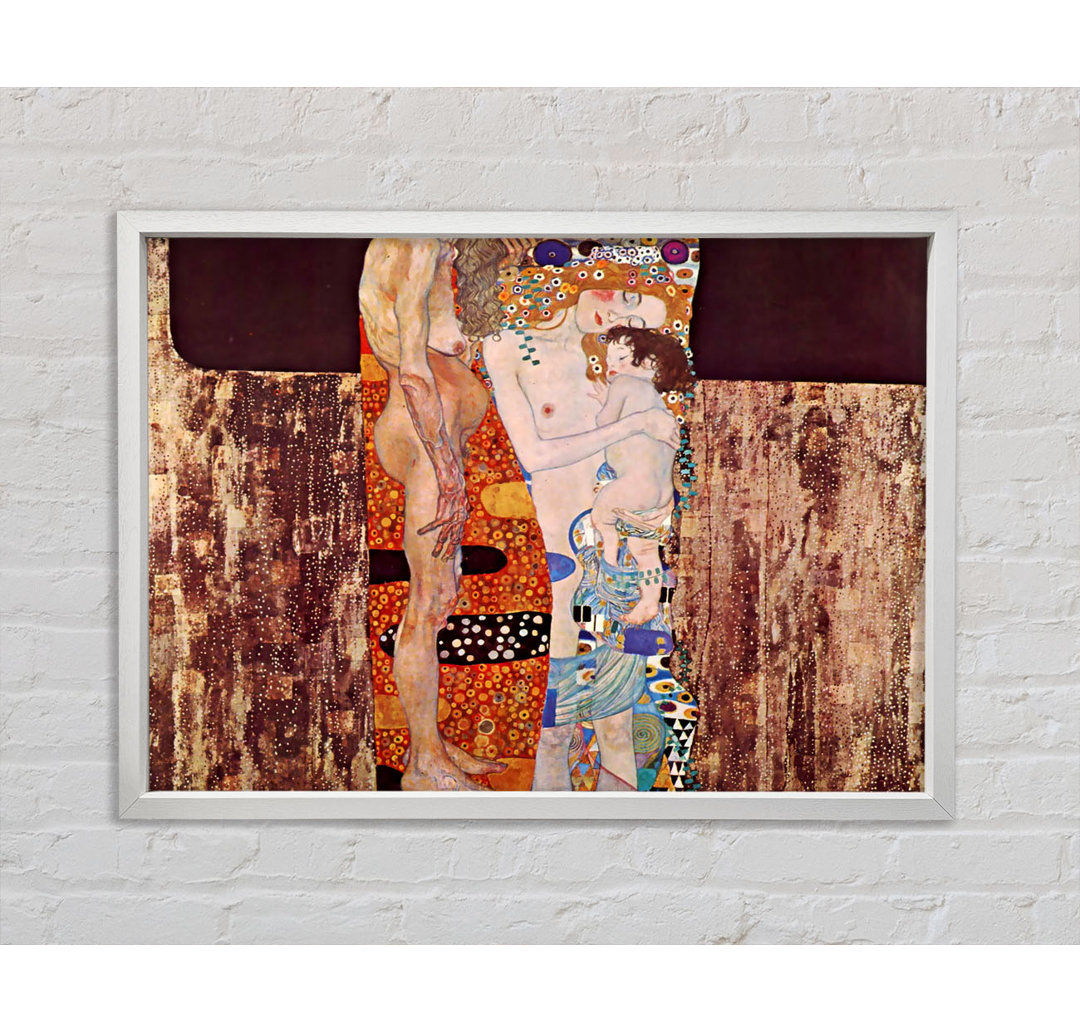 Klimt Three Ages Of A Woman - Single Picture Frame Kunstdrucke auf Leinwand