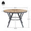 Table de salle à manger d'intérieur avec pieds en métal, bouleau clair