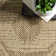 Geometric Indoor/Outdoor Rug for Living Room Patio Deck Front Porch Entryway Hallway Kitchen, Light Brown/Ivory