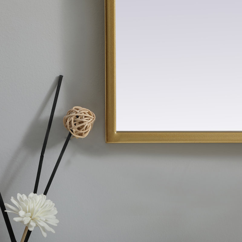 Miroir mural Sabine, Laiton, 36 po x 27 po